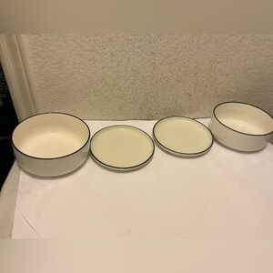 MALACASA Plates and Bowls Sets, 4 Pieces Porcelain Dinnerware Sets replacement